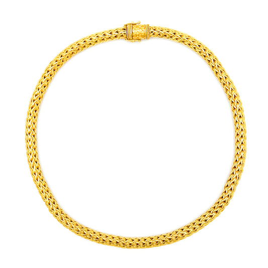 "Lattice" Chain Necklace (18k Gold)