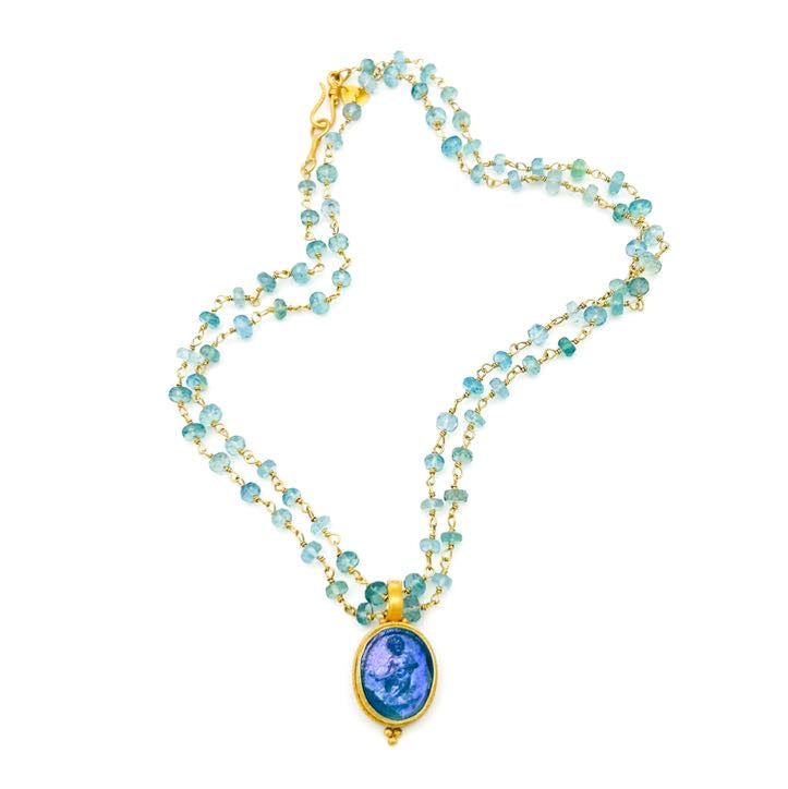 "Polos" Pendant (Venetian Glass Intaglio, 22k, 18k Gold)