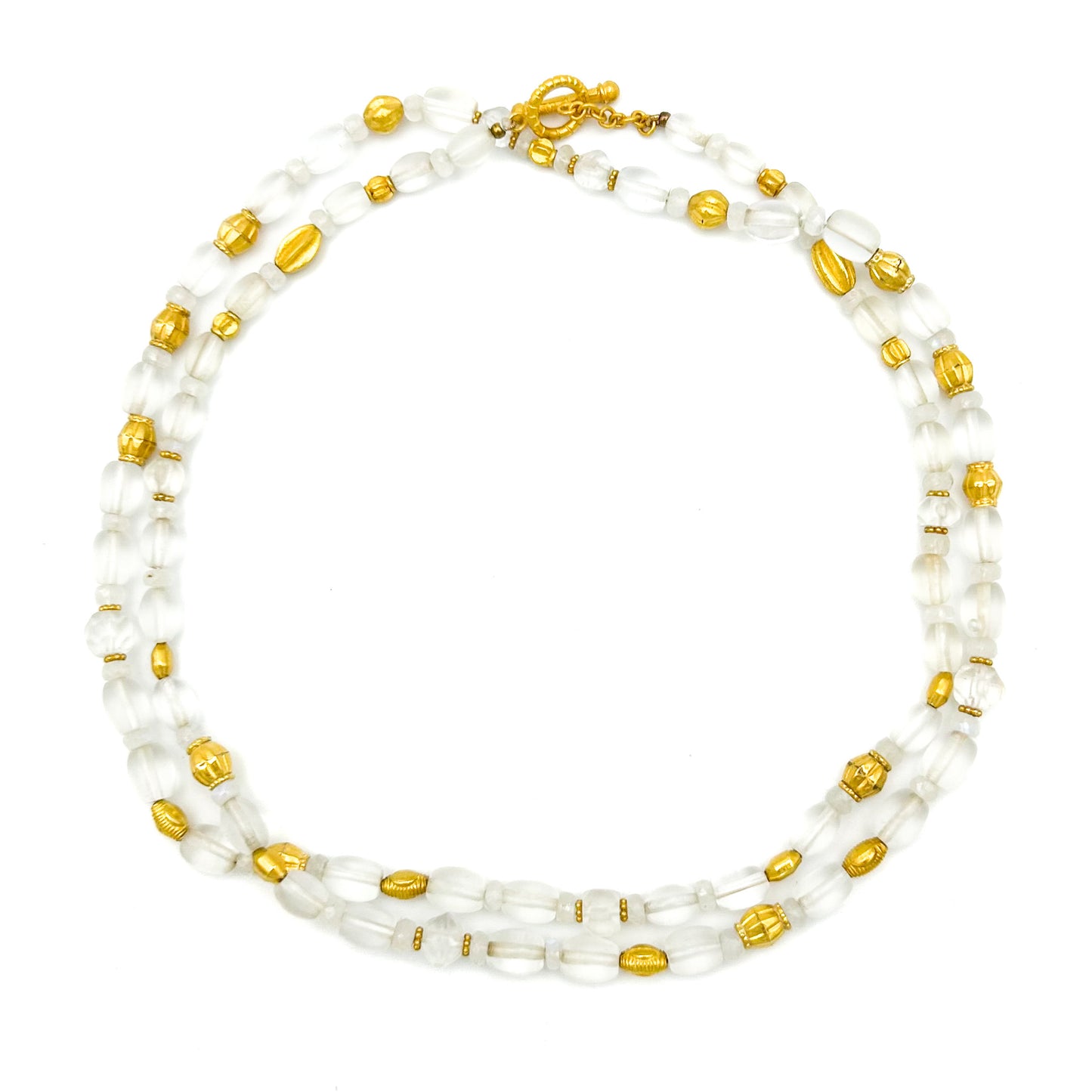 "Long Lola" (Antique Quartz Crystal, 22k, 18k Gold)
