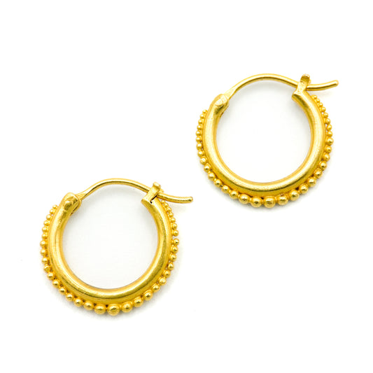 "Jawan" Hoop Earrings (22k, 18k Gold)