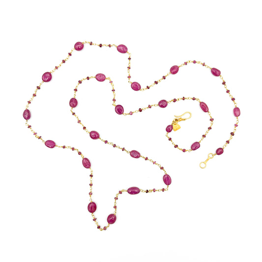 "Staccato" Necklace (Ruby, 22k, 18k Gold)