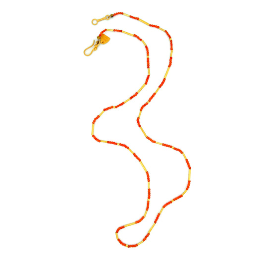 "Whisper" Necklace (Italian Coral, 22k, 18k Gold)