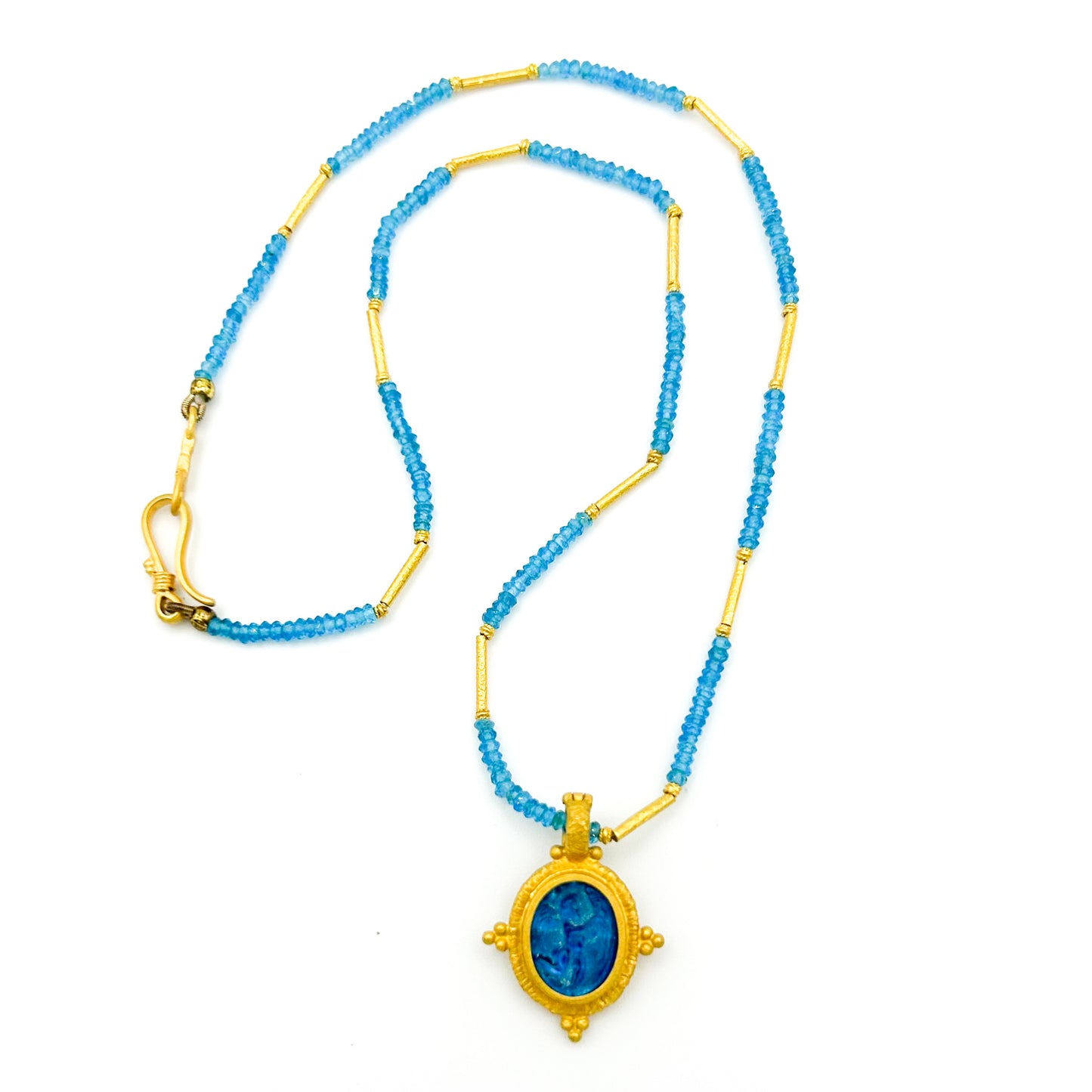 "Romanus" Pendant (Venetian Glass Intaglio, 22k, 18k Gold)