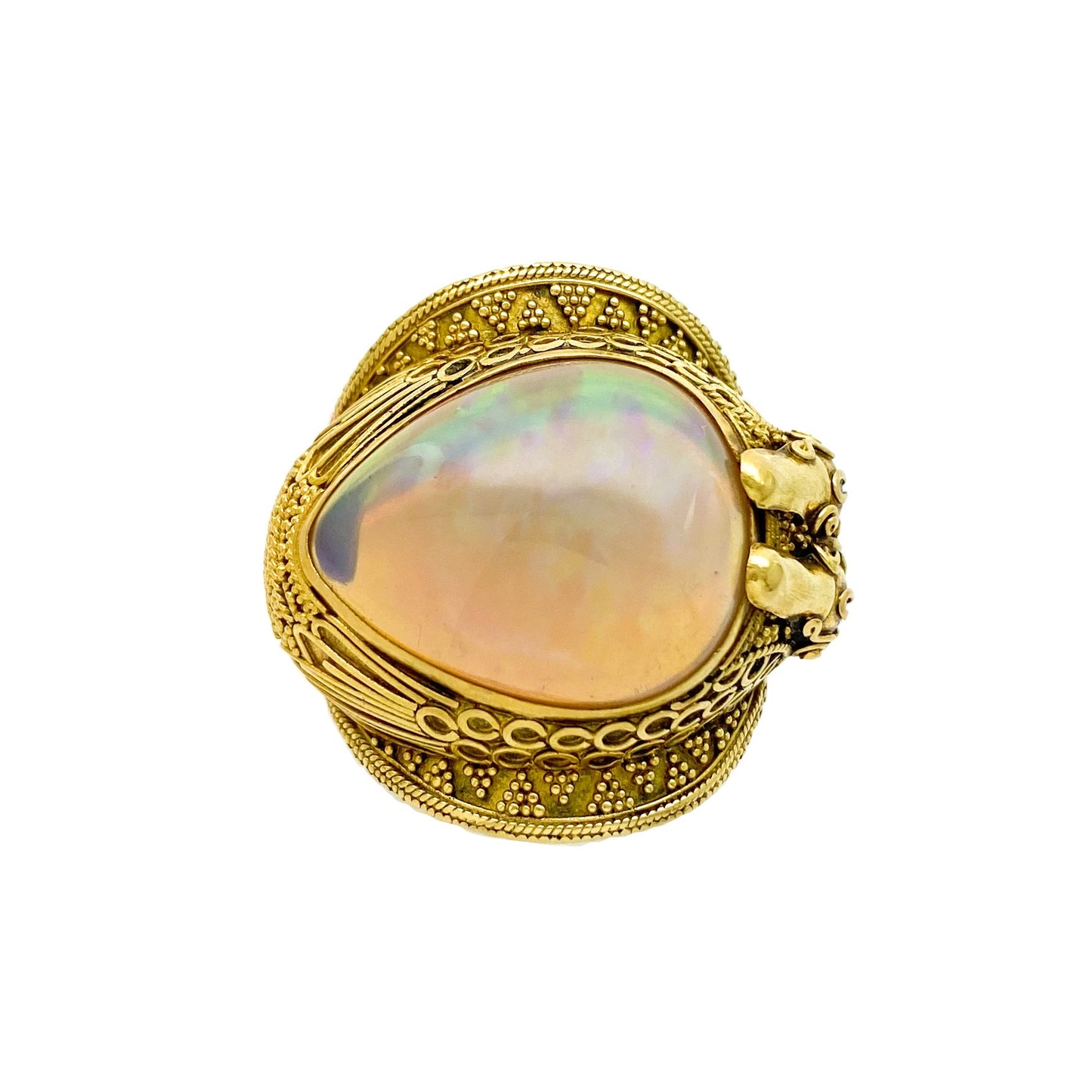 "Ramses" Ring (Ethiopian Opal, 22k Antiqued Gold) SOLD--MAY ORDER