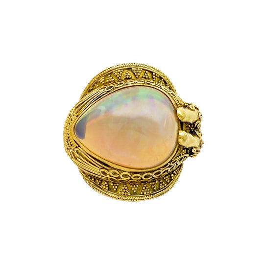 "Ramses" Ring (Ethiopian Opal, 22k Antiqued Gold) SOLD--MAY ORDER