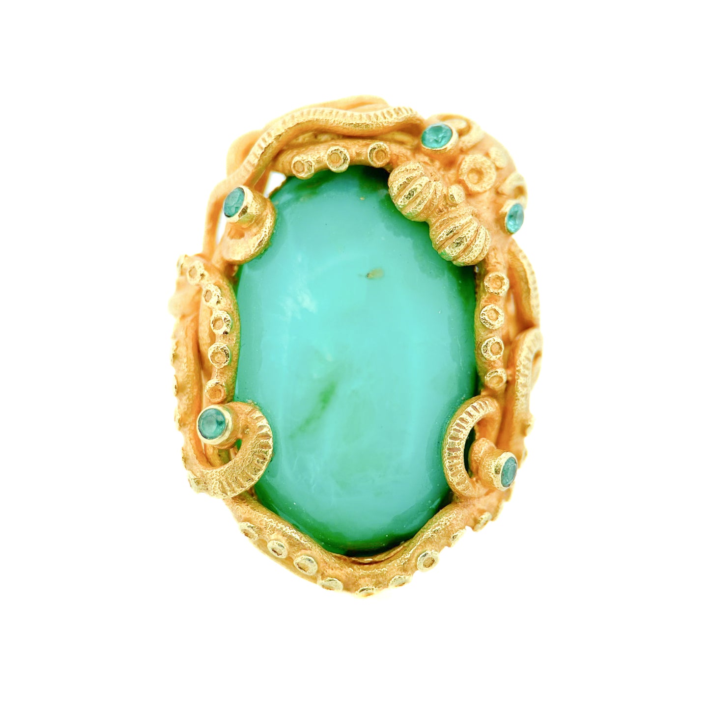 "Octopussy" Ring (Peruvian Opal, Paraiba Tourmaline, 22k Gold)