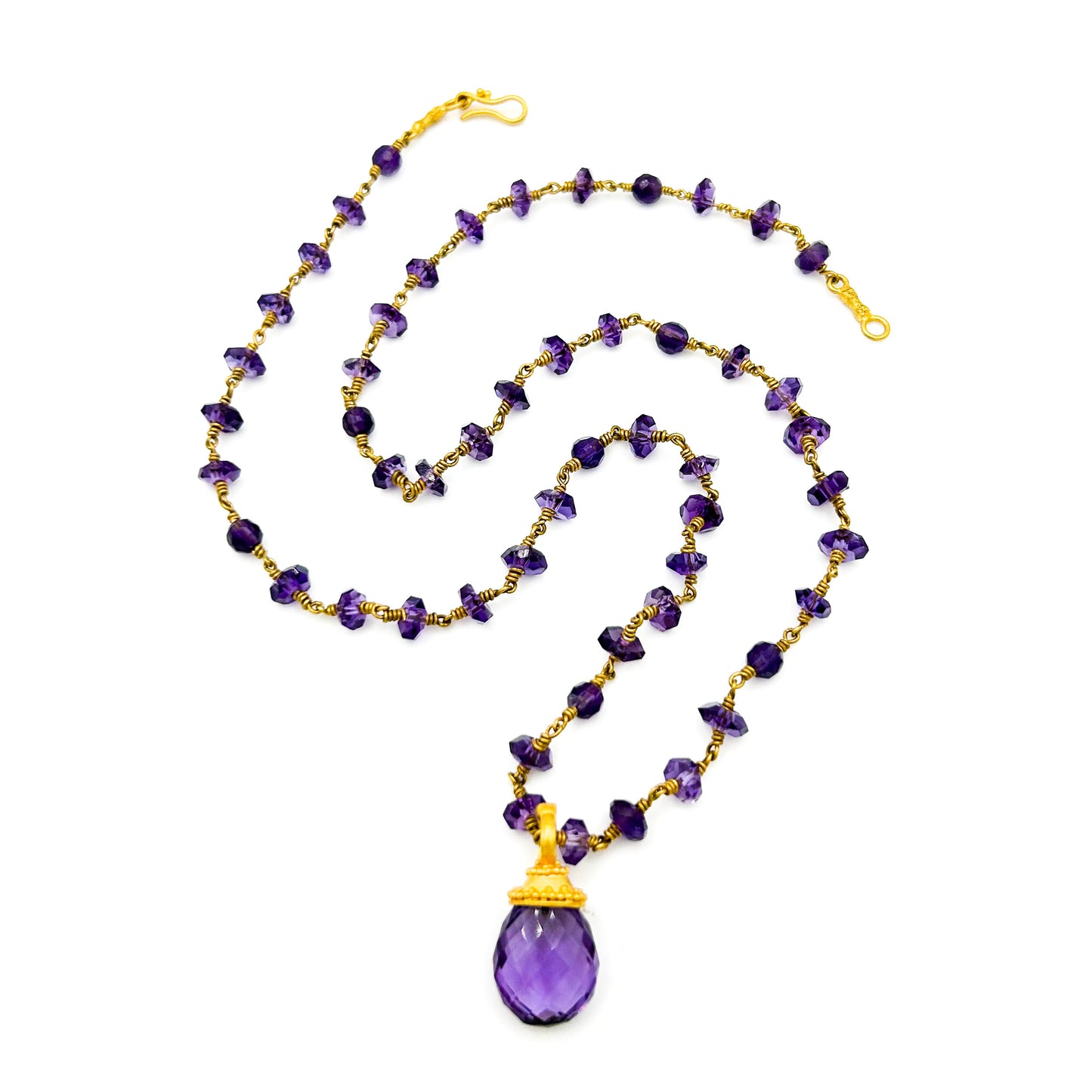 "Jawan" Pendant (Amethyst, 22k, 18k Gold)