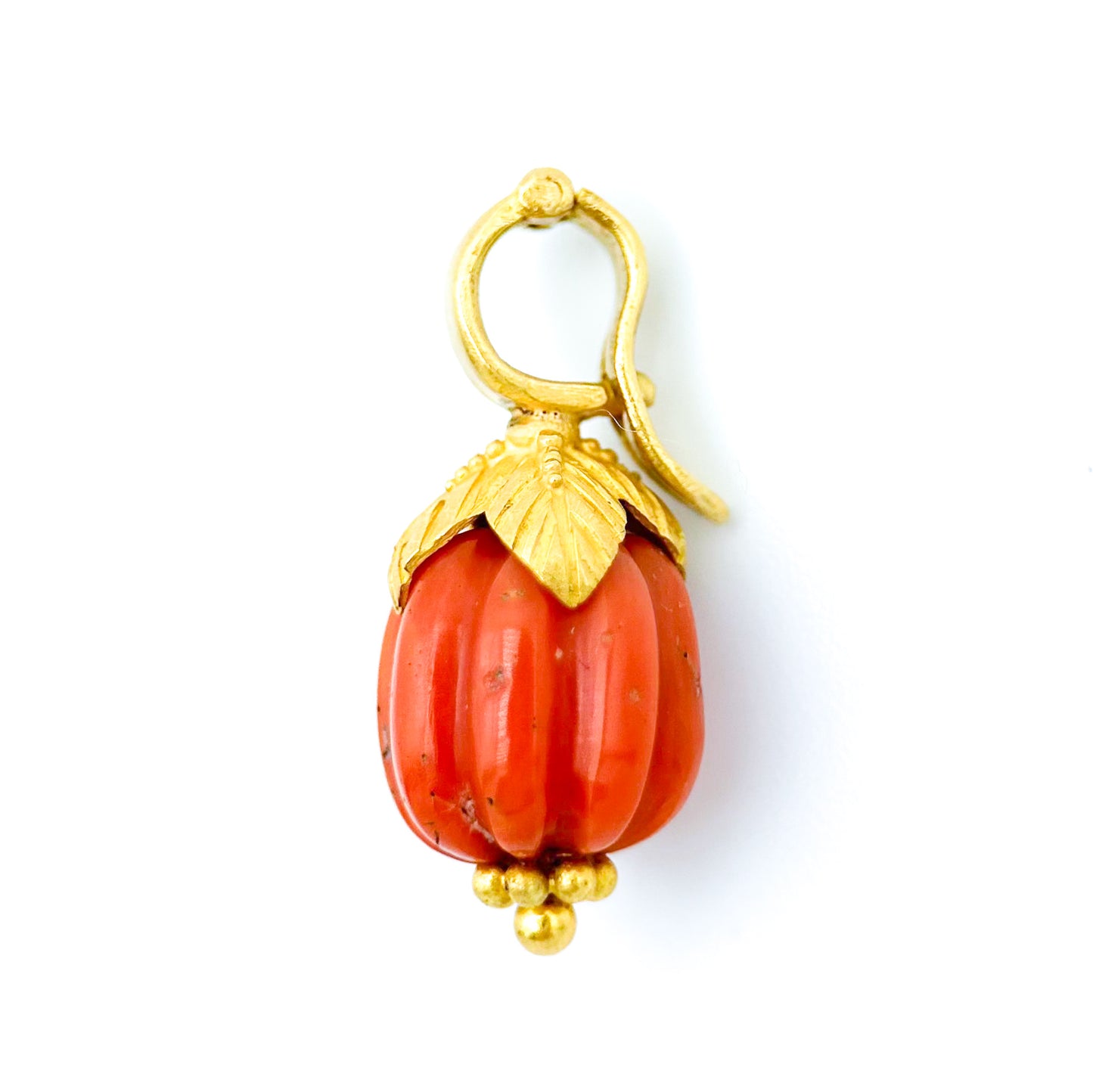 "Sri Lanka" Pendant (Italian Coral, 22k, 18k Gold)