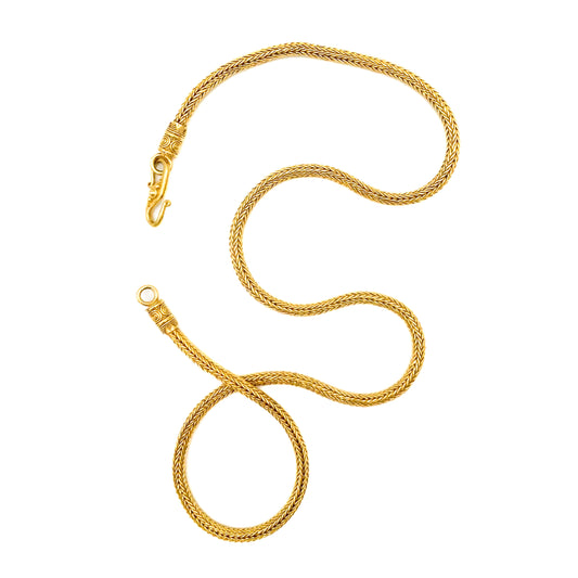 "Tulang Naga" Handmade Chain Necklace (22k, 18k Gold)