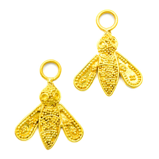 "Bee Jawan" Drops for Hoop Earrings (22k, 18k Gold)