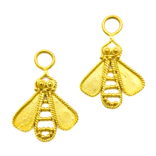 "Bee" Drops for Hoop Earrings (22k, 18k Gold) SOLD