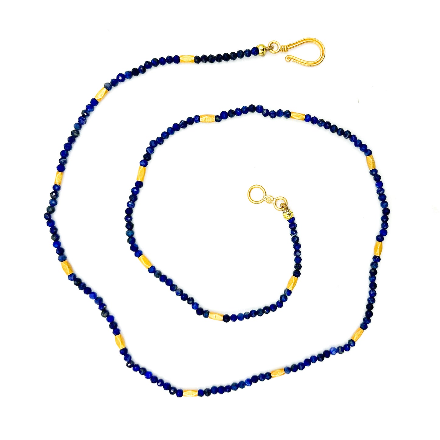 "Whisper" Necklace (Lapis Lazuli, 22k, 18k Gold)