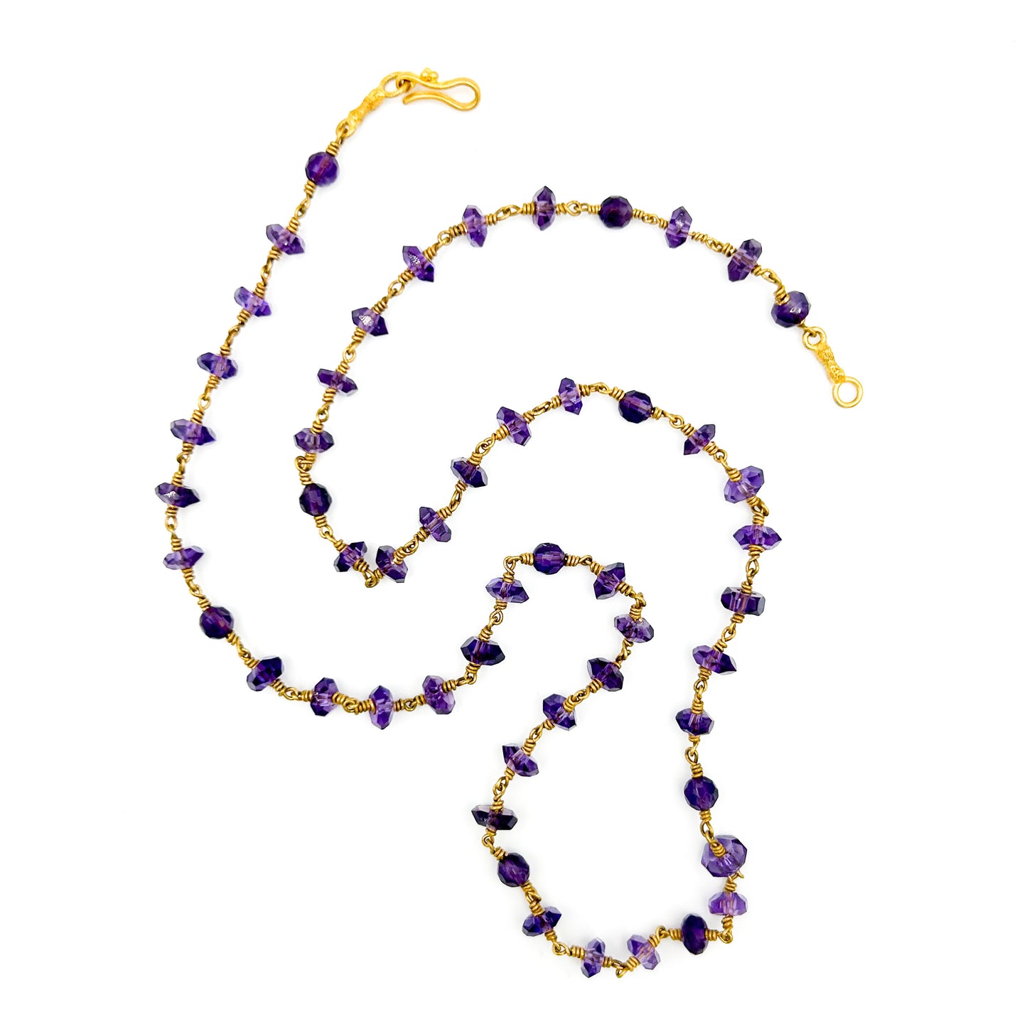 "Winona" Necklace (Amethyst, 18k Gold)