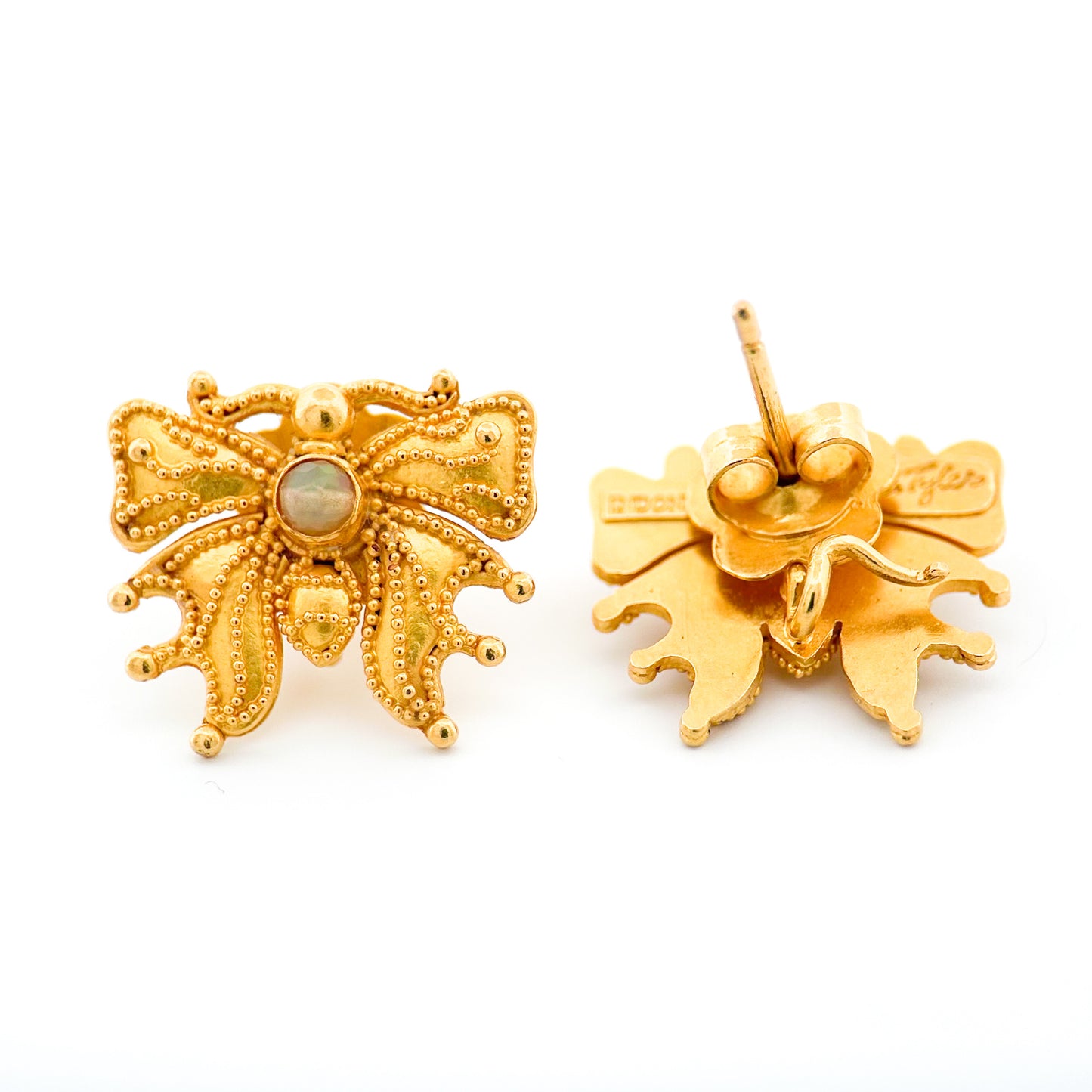 "Kupu-Kupu" Studs (Ethiopian Opal, 22k, 18k Gold)