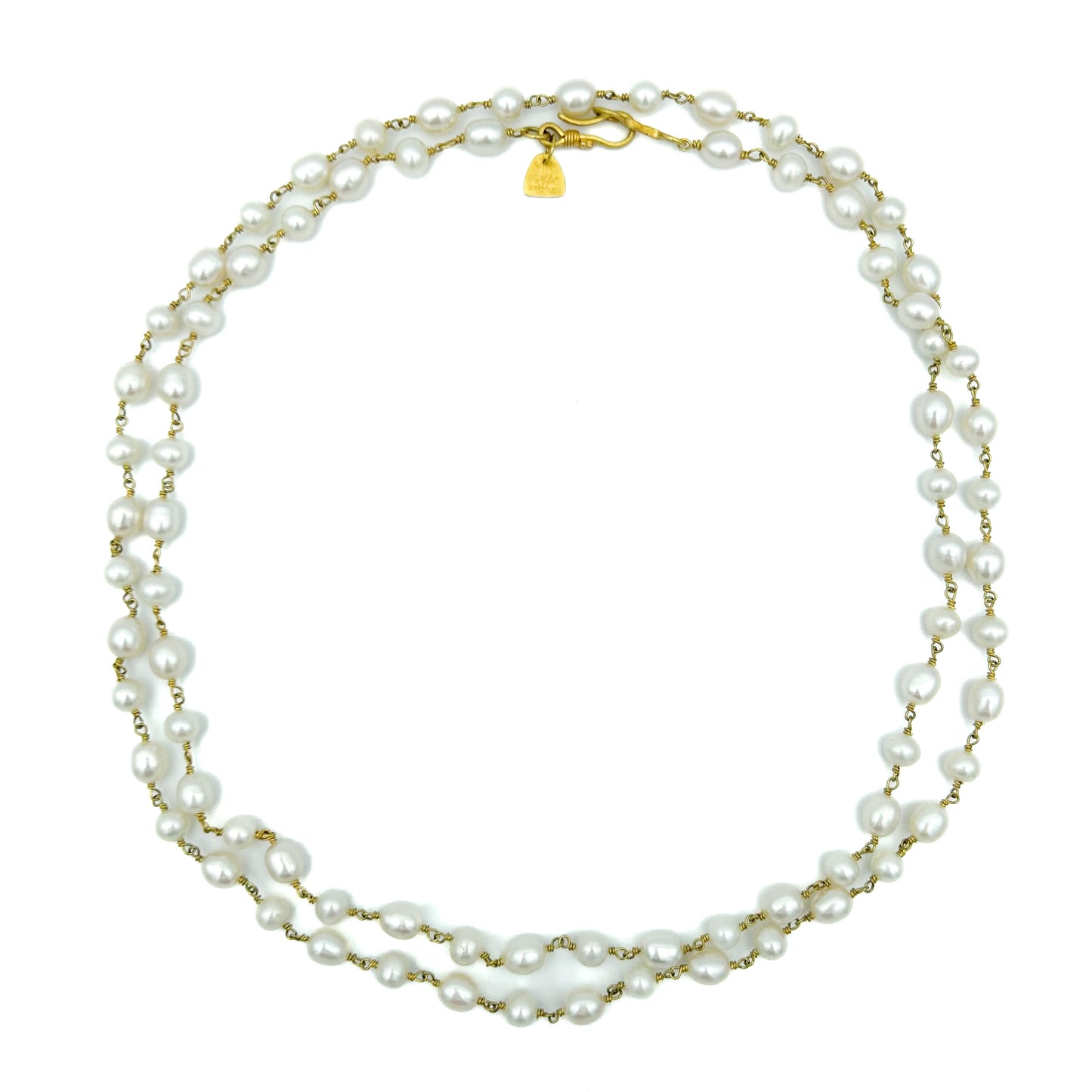 "Winona" Necklace/Bracelet (Cultured Freshwater Pearls, 18k Gold)