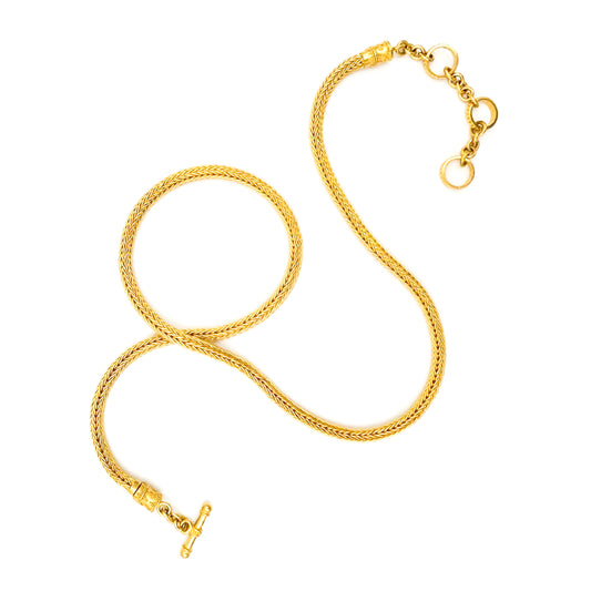 "Tulang Naga" Handmade Chain Necklace (22k, 18k Gold)