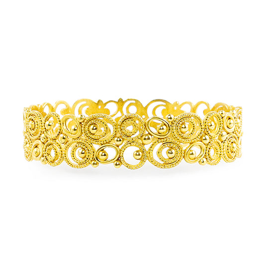 "Dune" Bangle Bracelet (18K and 22K Gold)
