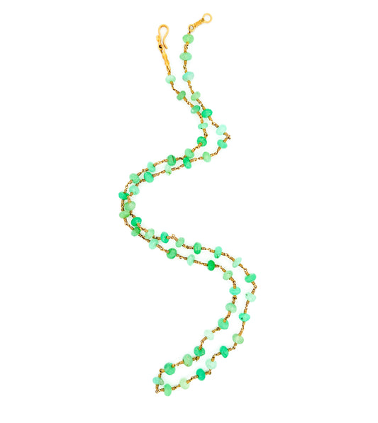 "Winona" Necklace (Chrysoprase Agate, 18k Gold)