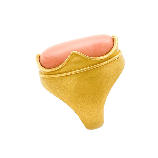 "Vladimir" Ring (Italian Coral, 22k Gold)