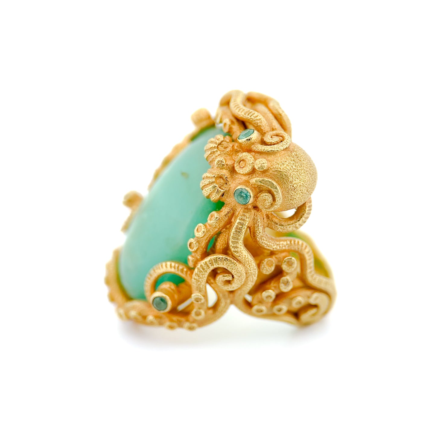 "Octopussy" Ring (Peruvian Opal, Paraiba Tourmaline, 22k Gold)