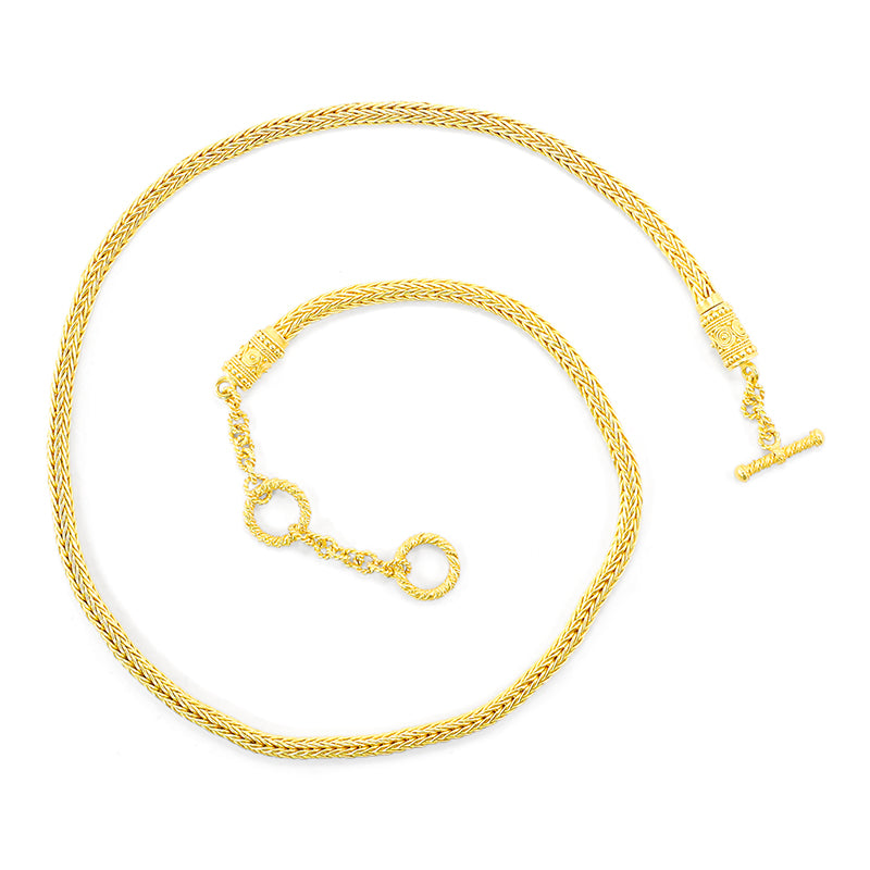 "Tulang Naga" Chain Necklace (22k, 18k Gold)