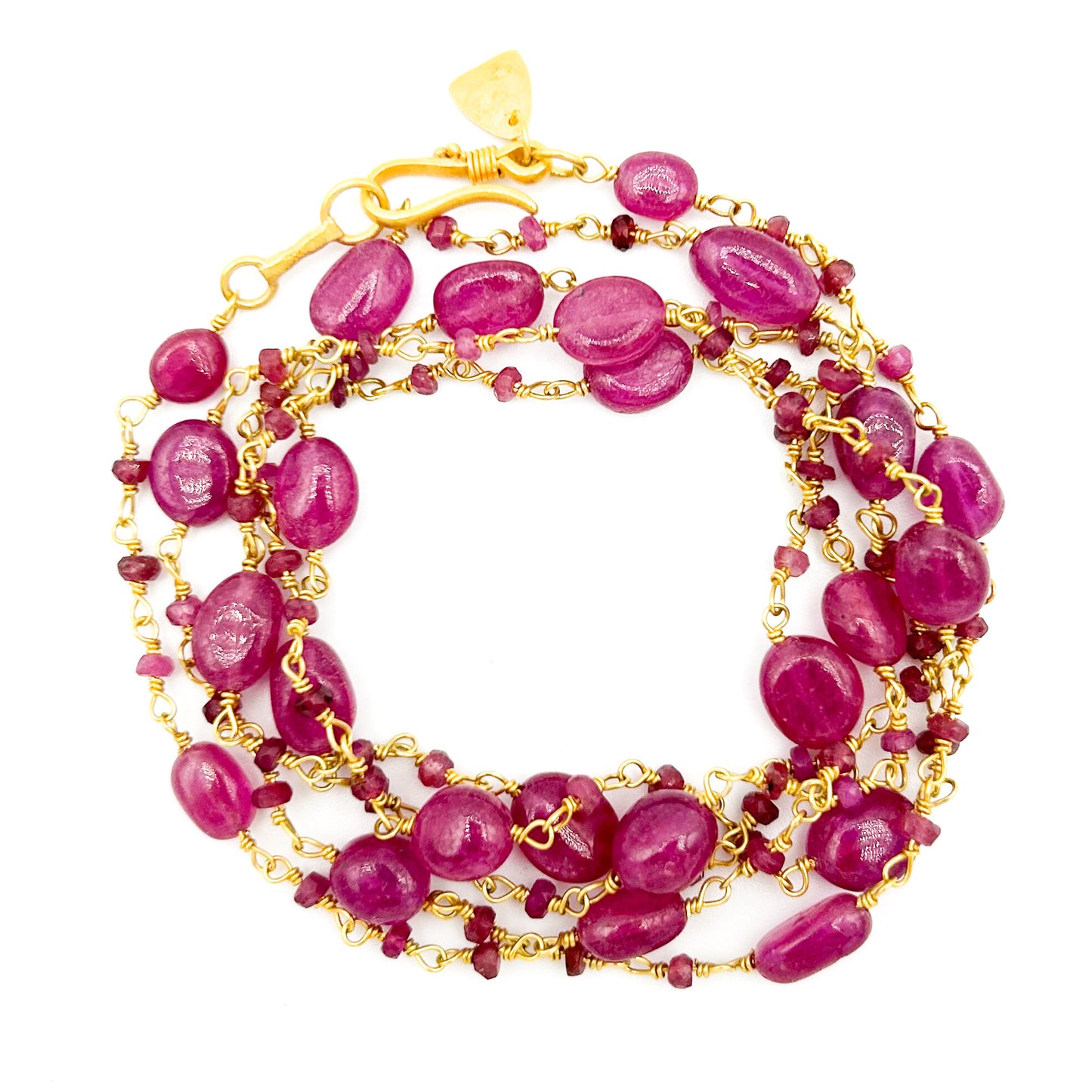"Staccato" Necklace (Ruby, 22k, 18k Gold)