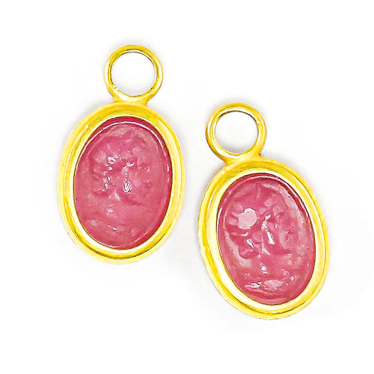 "Polos" Drops for Hoop Earrings (Venetian Glass, 22k Gold)