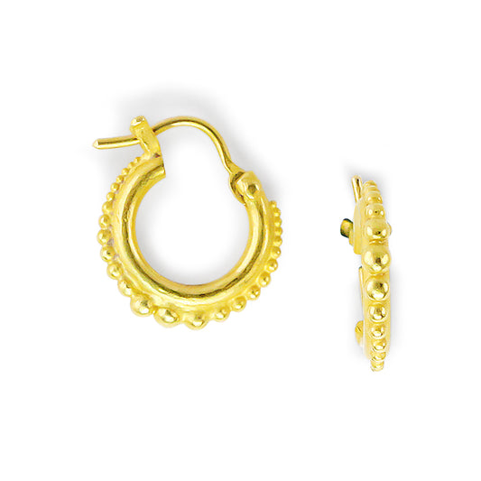 "Mini Jawan" Hoop Earrings (18k and 22k Gold)