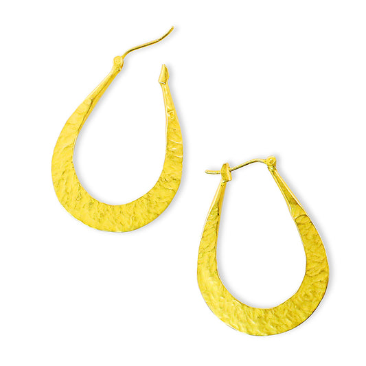 "Leslie" Hoop Earrings (18k Gold)