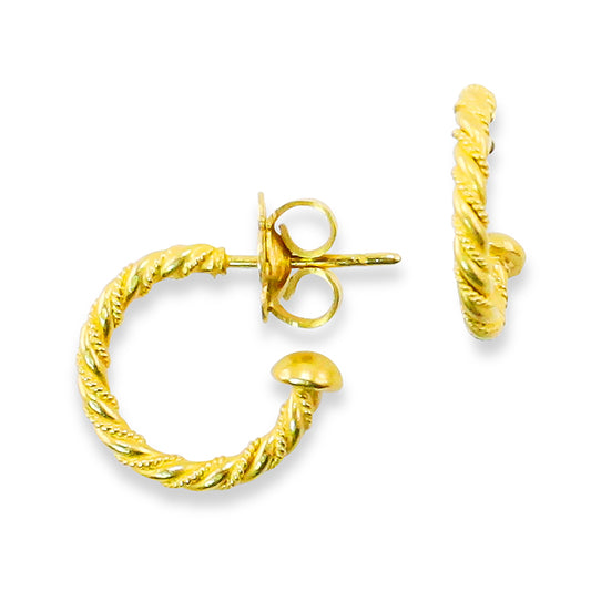 "Glitters Hoop" Earrings (18k, 22k Gold)