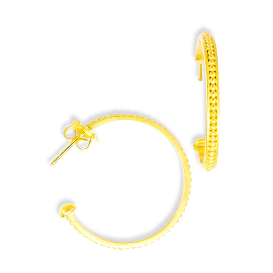 "Sharon" Hoop Earrings (18k, 22k Gold)