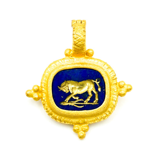 "Romanus" Pendant (Lapis Lazuli, 22k, 18k Gold)