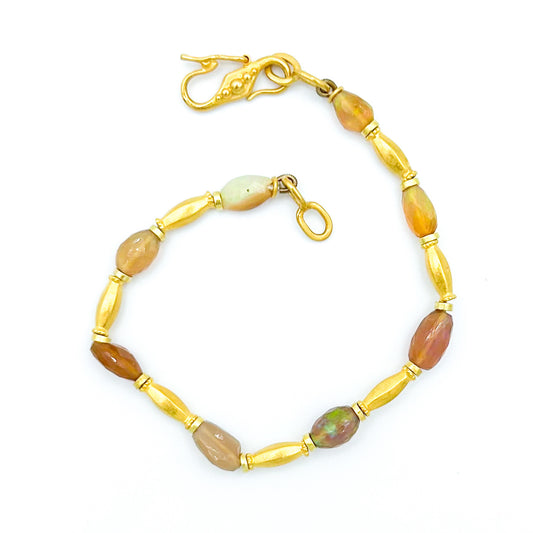 "Izmir" Bracelet (Ethiopian Opal, 22k, 18k Gold)