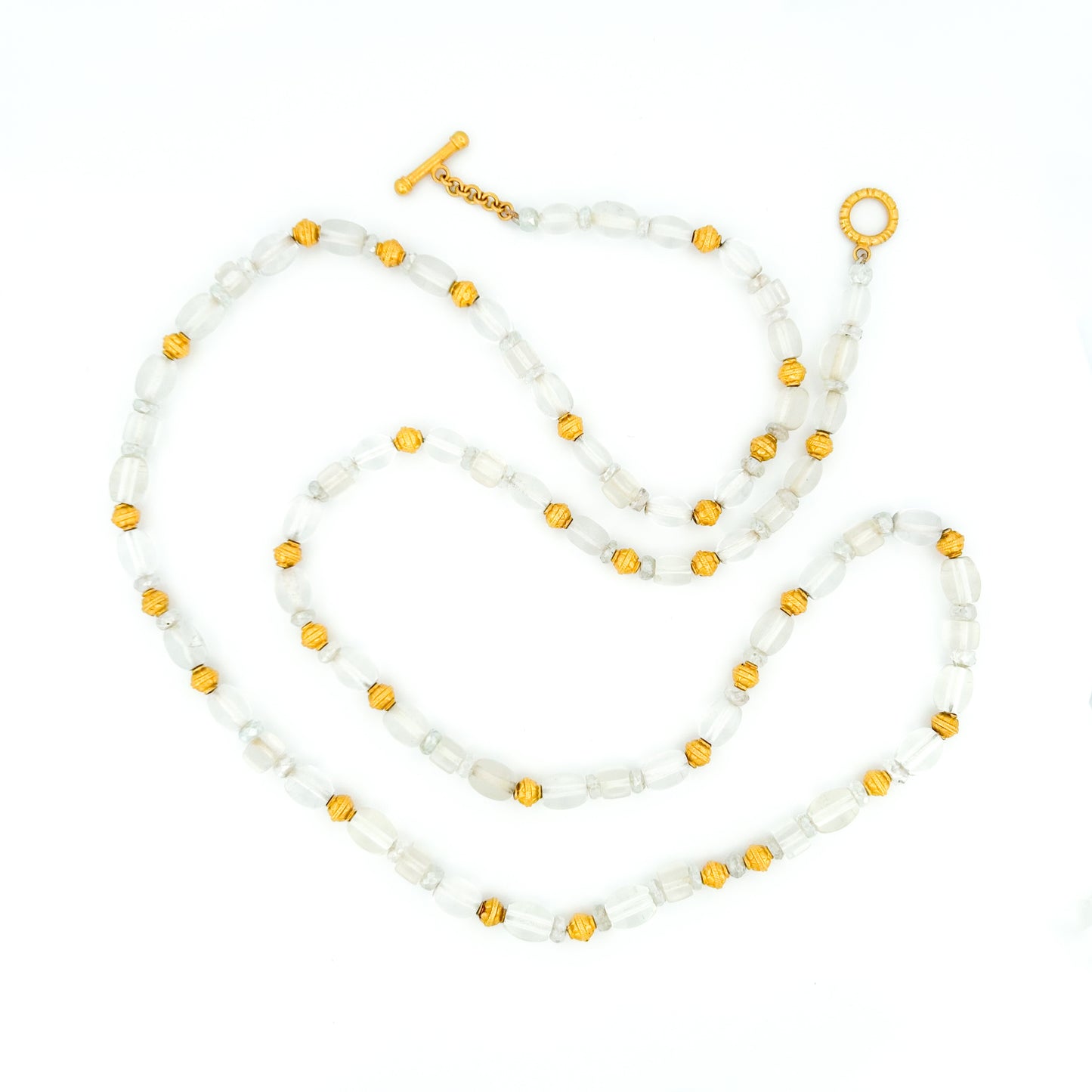 "Long Lola" (Antique Quartz Crystal, 22k, 18k Gold)