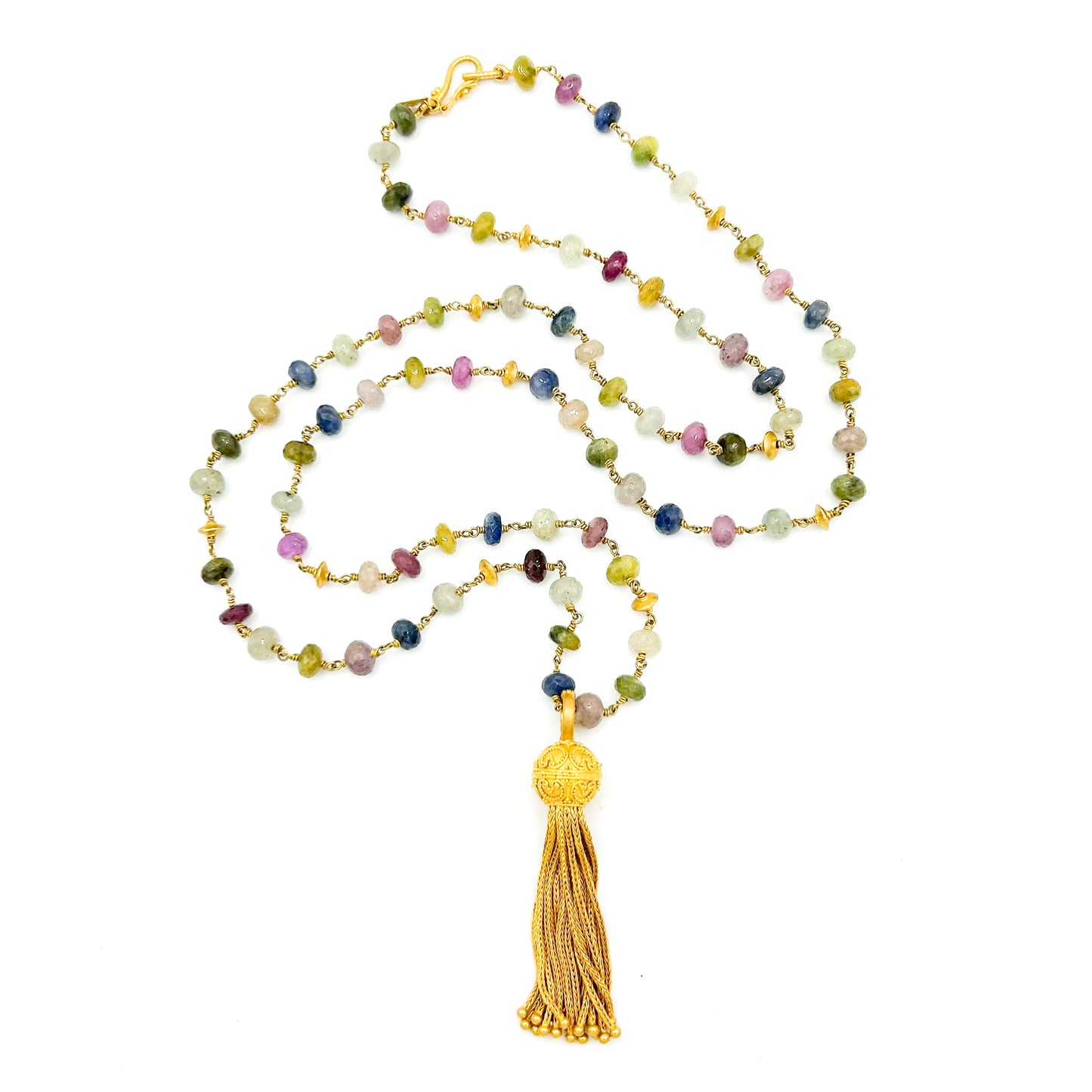 "Wearable Happiness" Necklace (Multicolor Sapphire, 18k Gold)