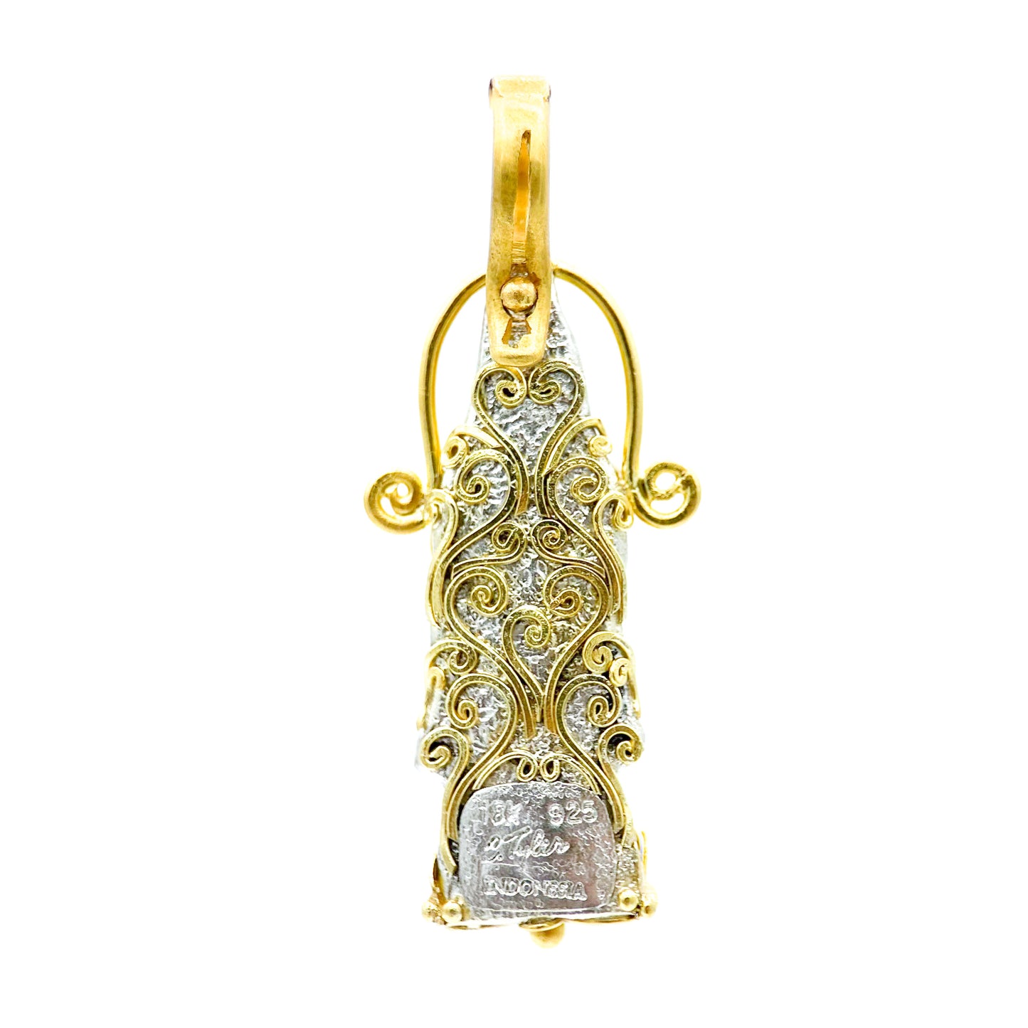 "Ayuthaya Buddha" Pendant (Carved Turquoise Buddha, 22k Gold)