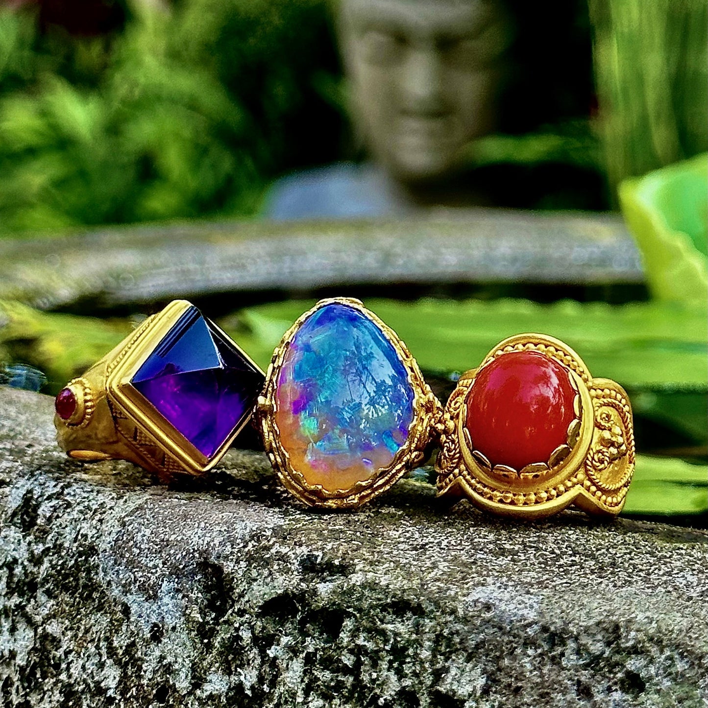 "Shambala" Ring (Australian Opal, 22k Gold)