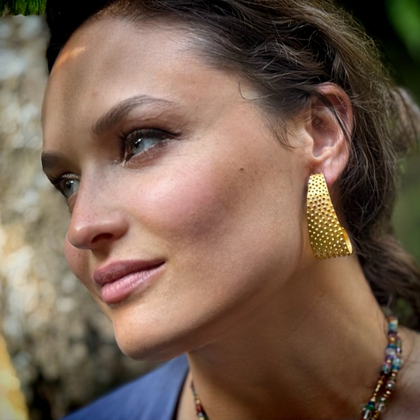 "Jawan Leaf Curl" Earrings (18k, 22k Gold)