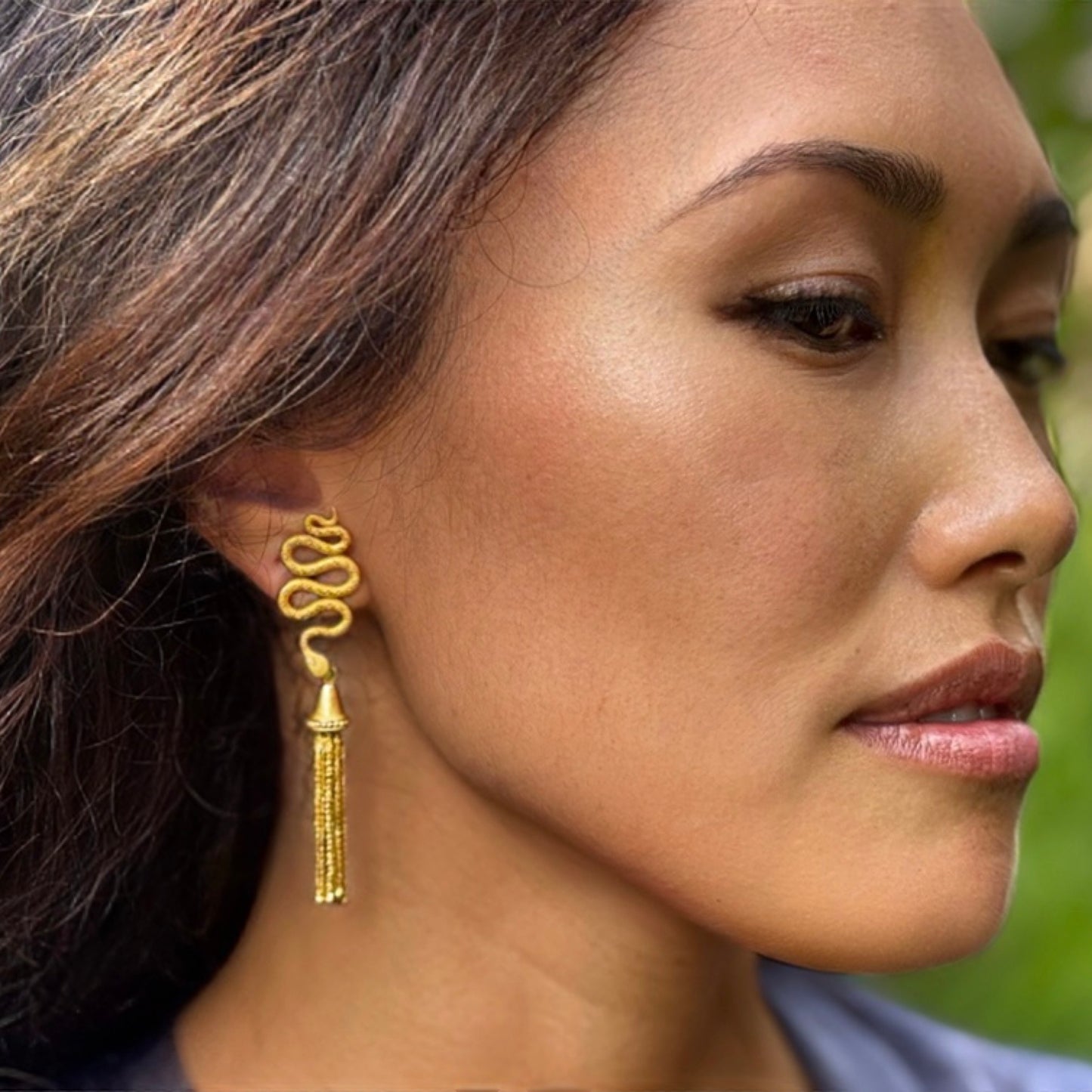 "Jezebel Tassel" Drops for Hook Earrings (Solid 22k Gold)