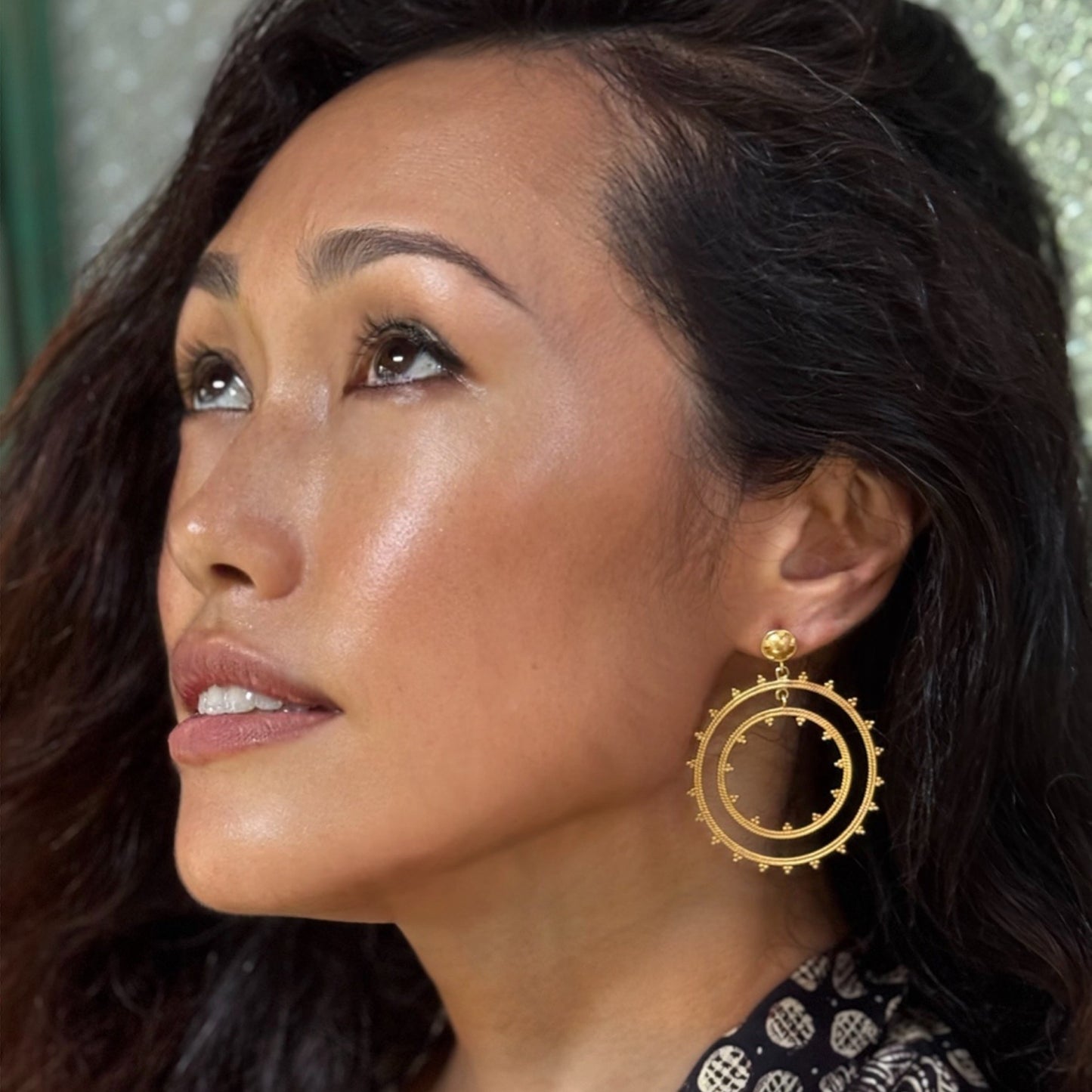"Dreamweaver Miro" Dangle Earrings (22k, 18k Gold)