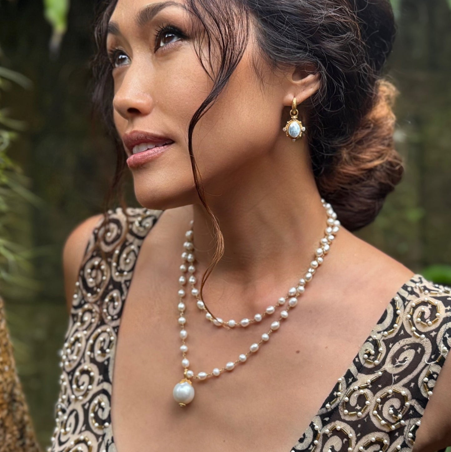 "Winona" Necklace/Bracelet (Cultured Freshwater Pearls, 18k Gold)