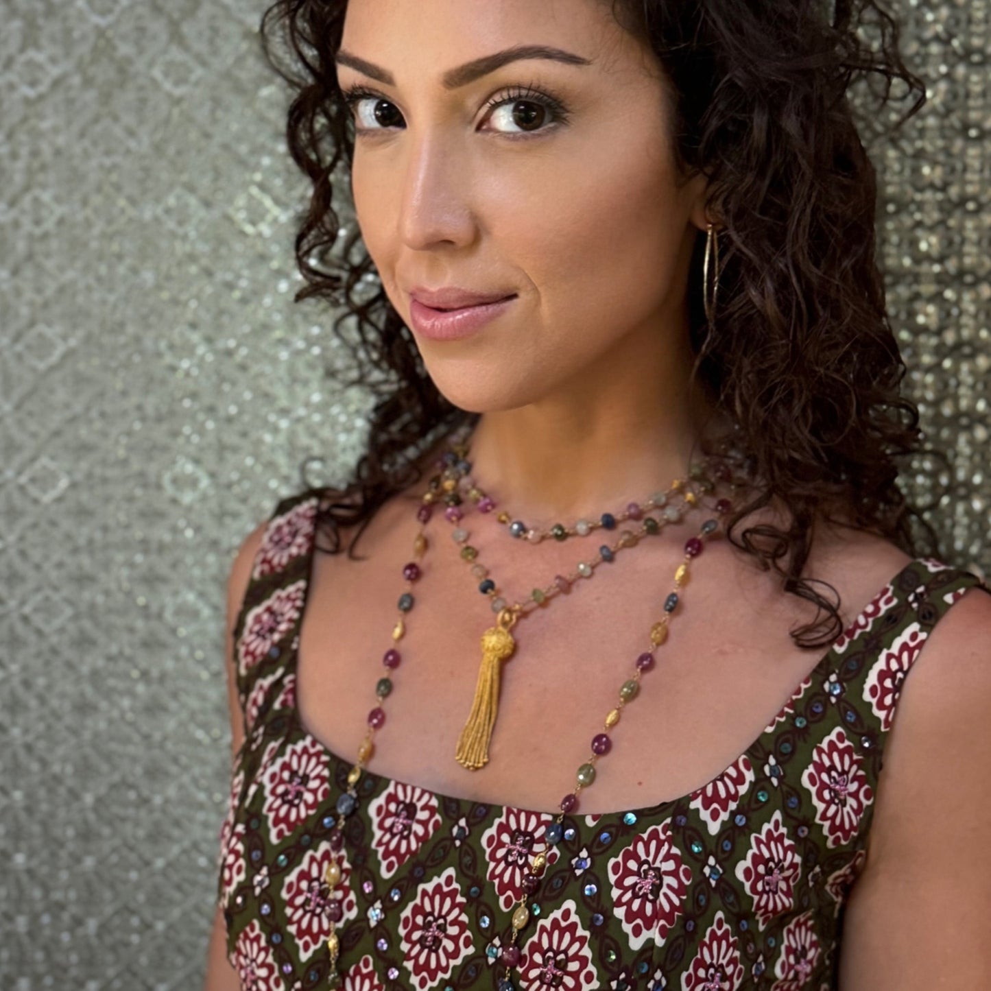 "Wearable Happiness" Necklace (Multicolor Sapphire, 18k Gold)