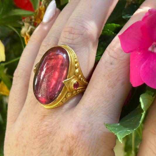 "Moscow" Ring (Rubellite Tourmaline, 22k Gold)