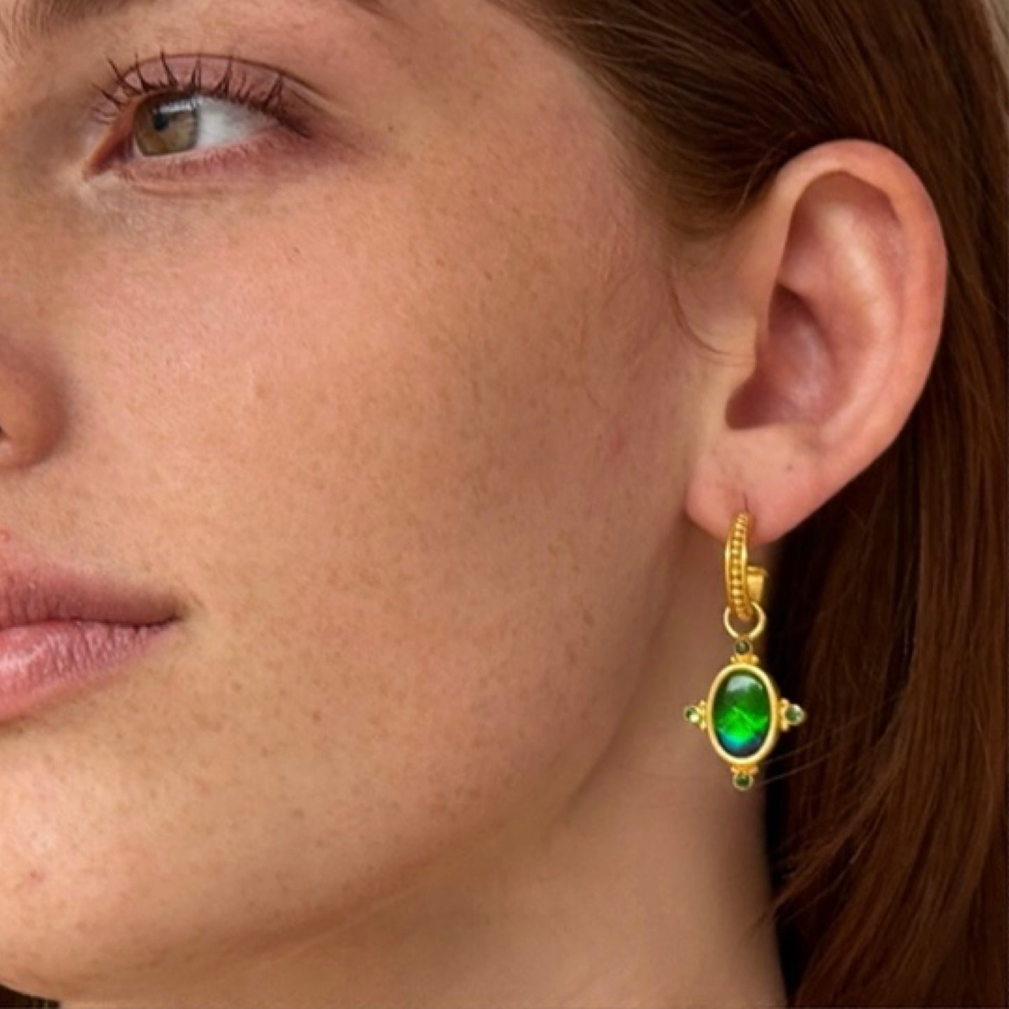 "Sharon" Hoop Earrings (18k, 22k Gold)