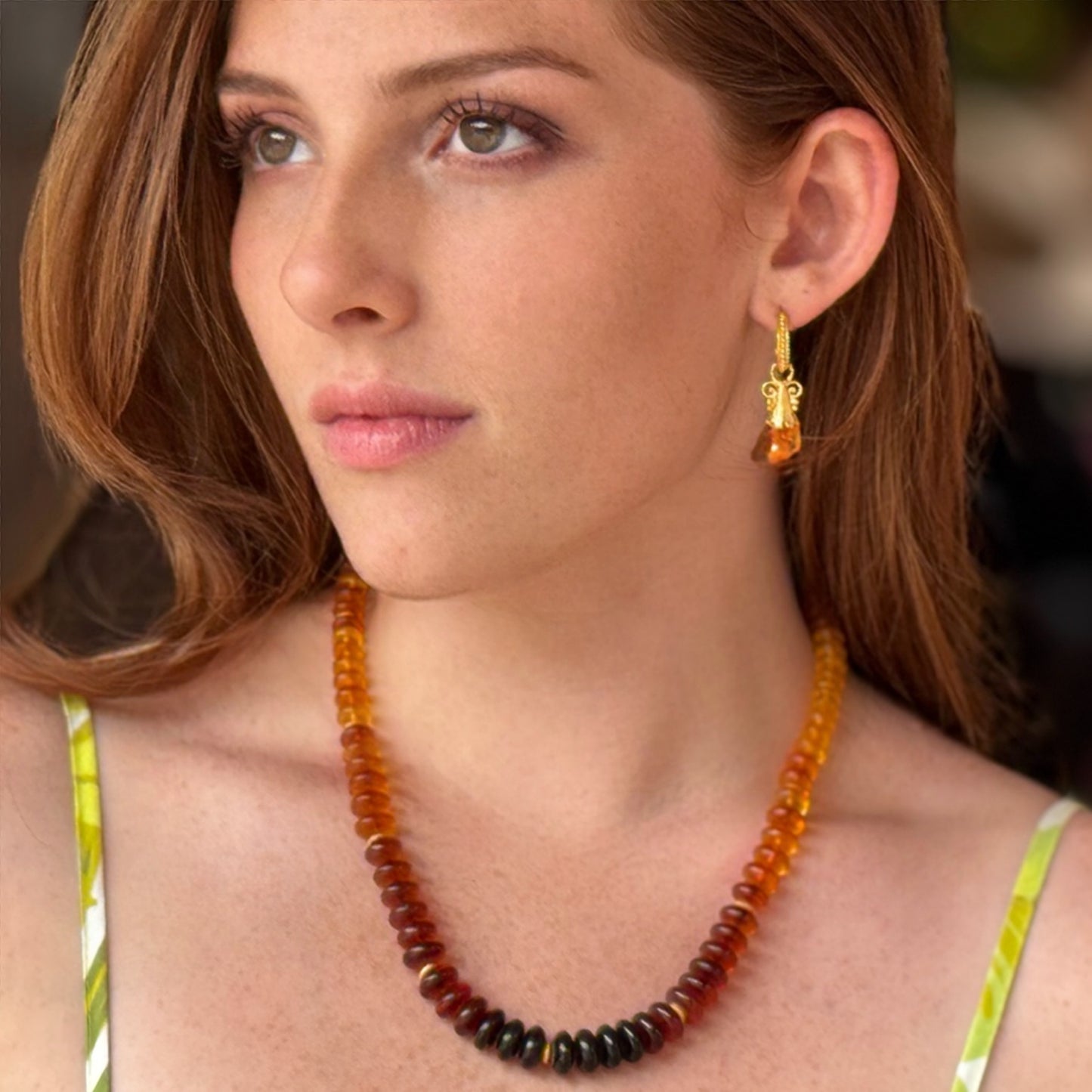 "Kilauea" Drops for Hoop Earrings (Mexican Fire Opal, 18k, 22k Gold)