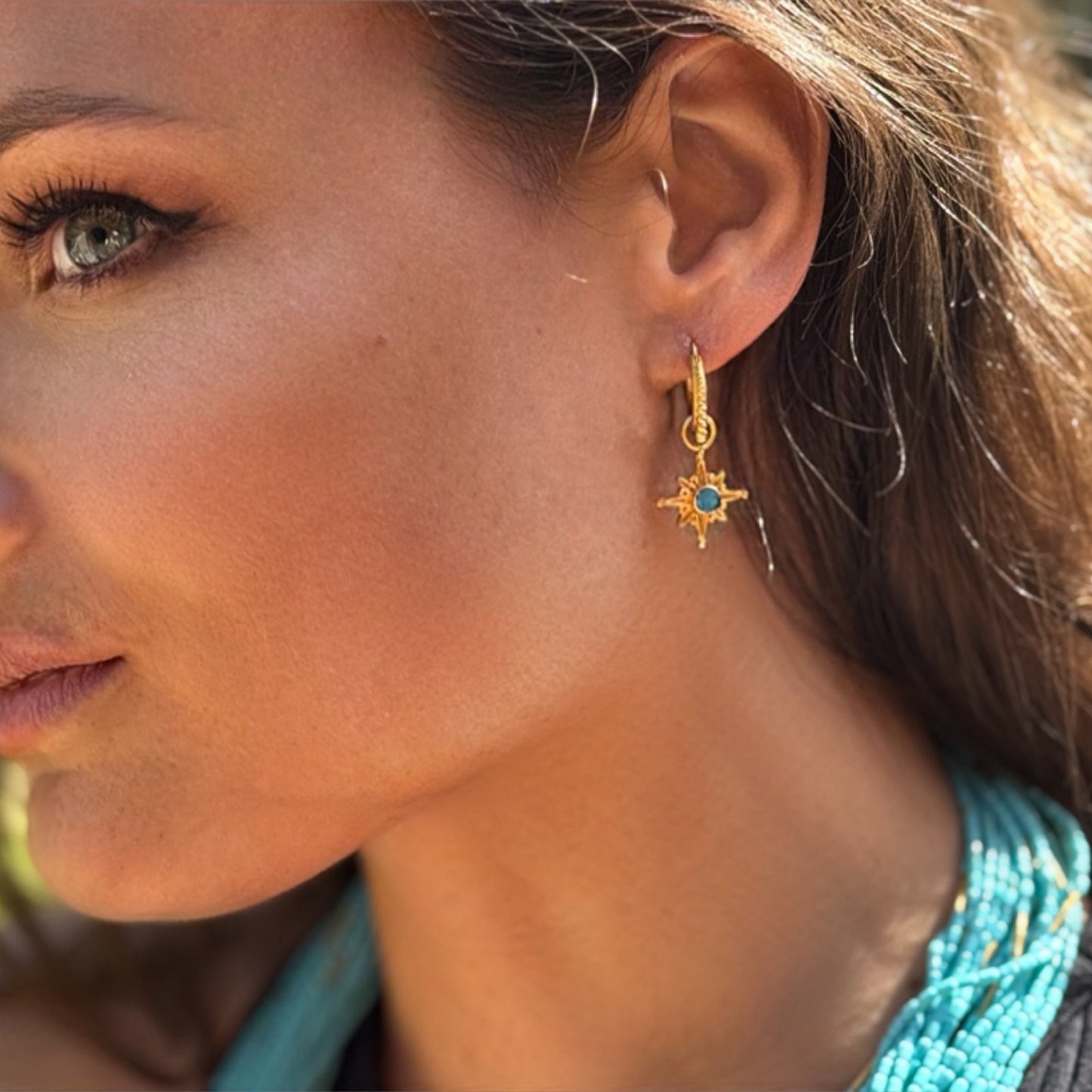 "Starlight" Earring Drops for Hoops (Australian Opal, 22k, 18k Gold)