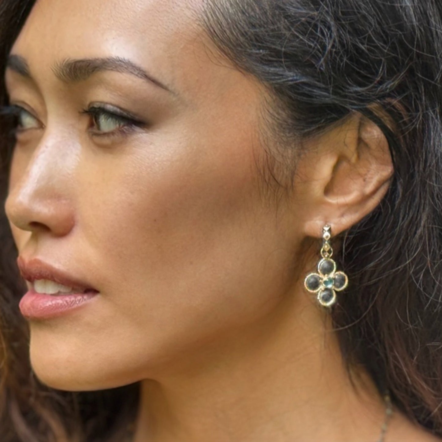 "Gotham" Drops for Hoop Earrings (Blue Sapphire, 22k, 18k Gold, Oxidized Sterling Silver)