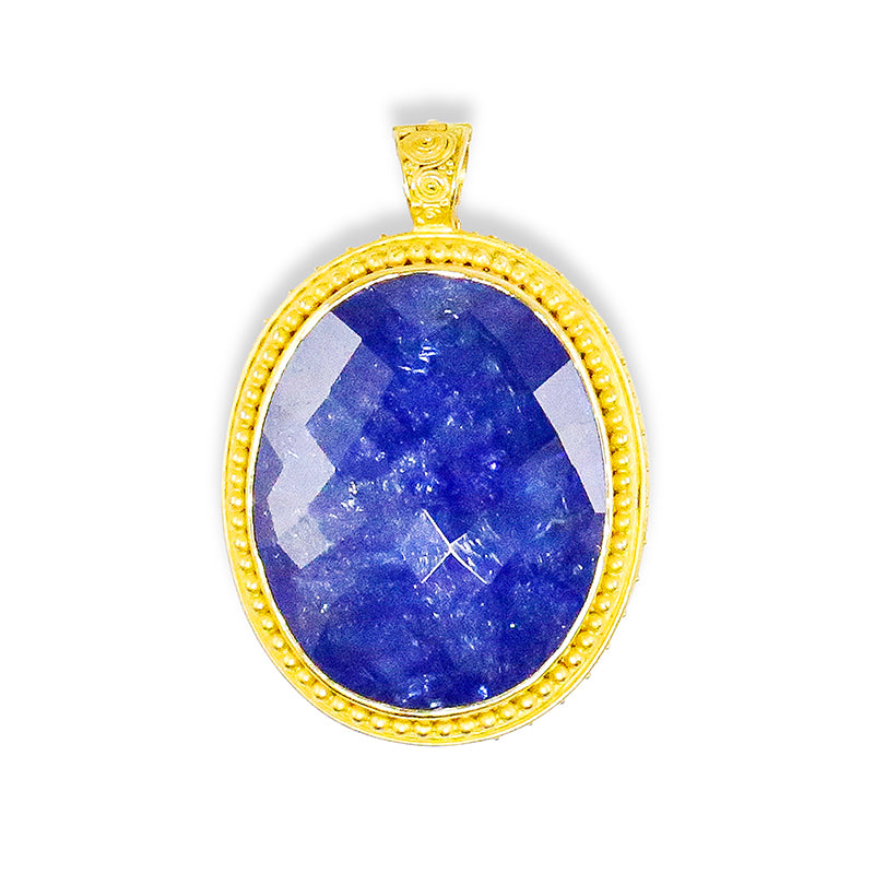 "Susie Spiral" Pendant (Tanzanite, 22k Gold)