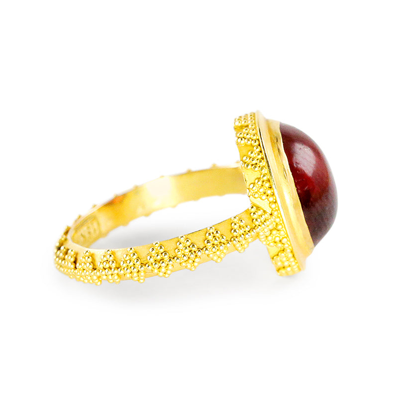 "Cheops" Ring (Hessonite Garnet, 22k Gold)