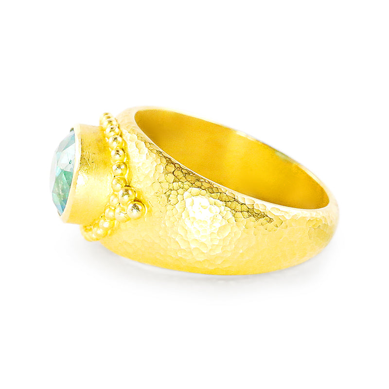 "Gypsy" Band Ring (Apatite, 22k Gold)